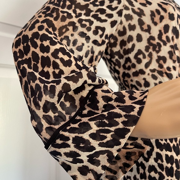 Gianni leopard print Georgette dress - Picture 6 of 16